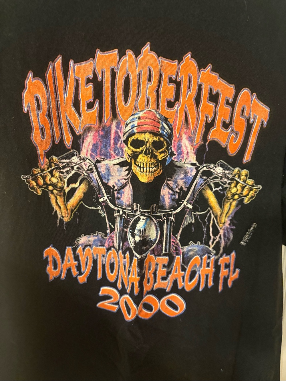 Biketoberfest Daytona Beach 2000 Graphic Tee - Black